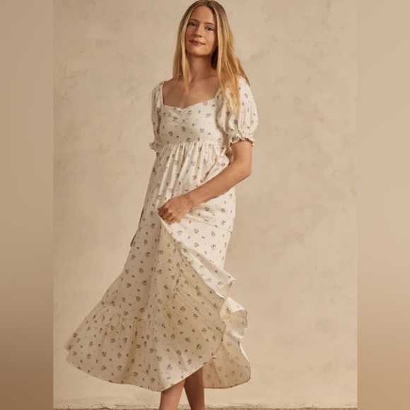 Women’s Noralee Chloe Rose Ditsy Puff Sleeve Dress Size Large BRAND NEW! - Picture 3 of 6